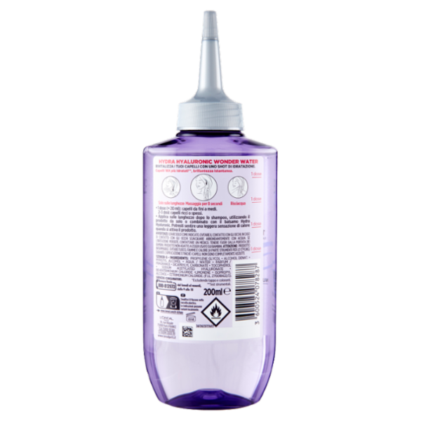 L'Oréal Paris Elvive Hydra Hyaluronic Wonder Water Balsamo Lamellare Per Capelli Disidratati, 200 ml