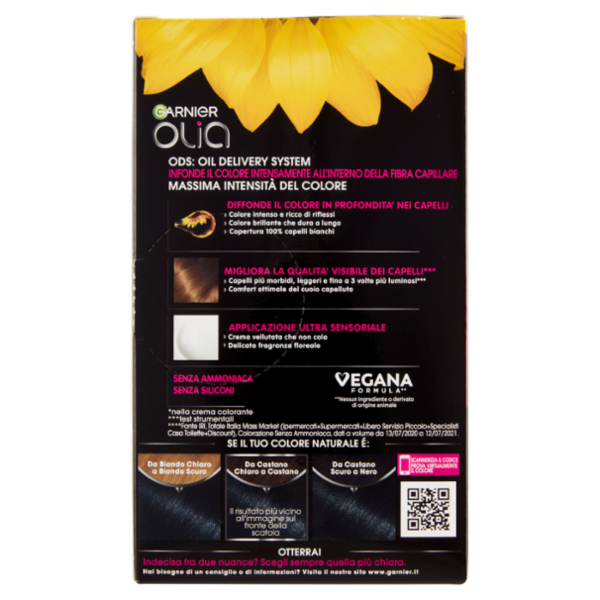Garnier Olia Tinta Capelli, Senza Ammoniaca, Black sapphire 110
