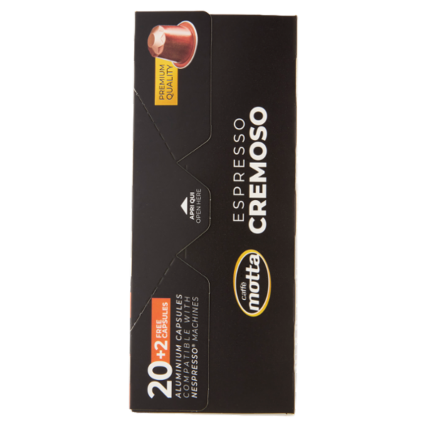 caffè motta Espresso Cremoso Capsule in Alluminio Compatibili con Macchine Nespresso 22 x 5,5 g
