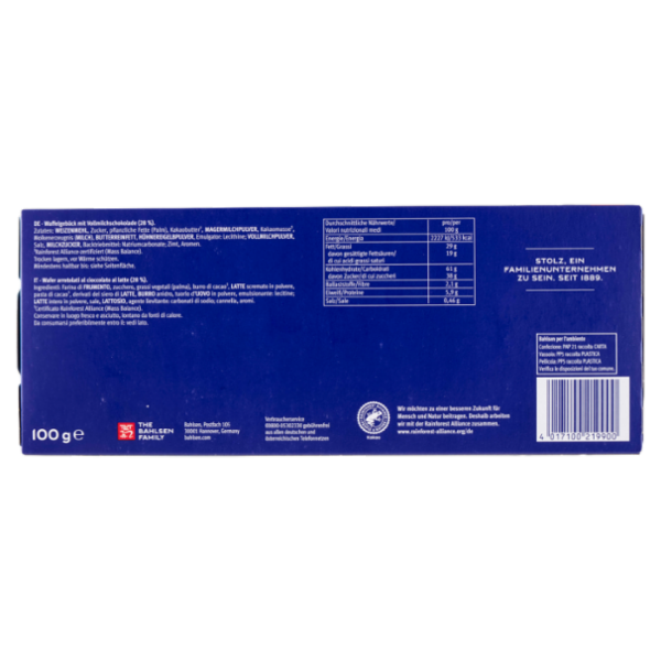 Bahlsen Waffeletten Vollmilch 100 g