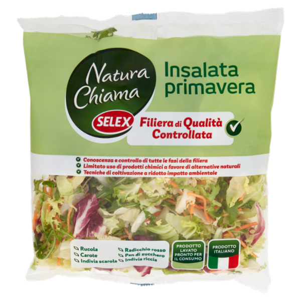 Selex Natura Chiama Insalata Primavera Lavata e Pronta per il Consumo 200 g