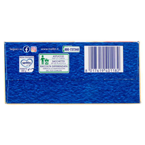 Mellin Pasta per Bimbi Pennette Semola di Grano Duro 280 g