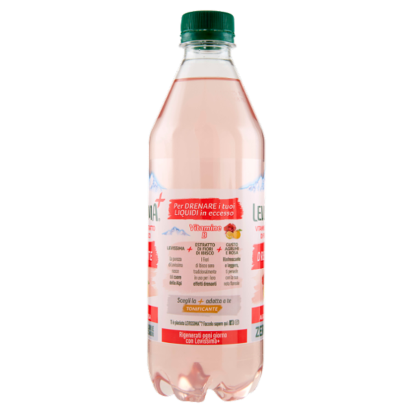 LEVISSIMA⁺ Drenante, Acqua al gusto di Agrumi e Rosa 50 cl