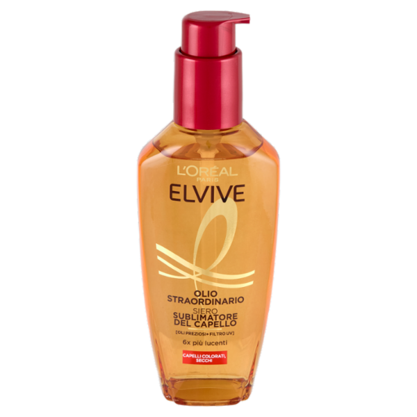 Elvive Olio Straordinario Siero Sublimatore del Capello, per Capelli Colorati, Secchi, 100 ml