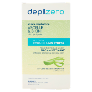 Depilzero Strisce Depilatorie Ascelle & Bikini 20 Strisce + 4 Salviettine
