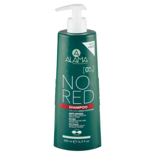 Alama Professional No Red Shampoo Anti-Rosso per Capelli Castani Medi e Scuri 500 ml