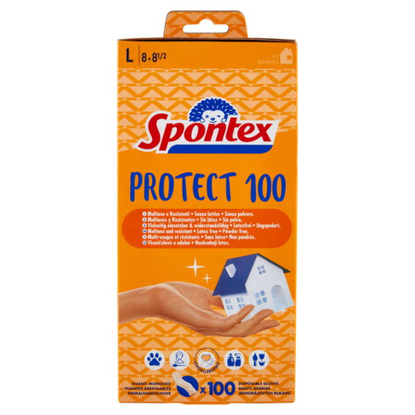 Spontex Guanti Usa&Getta Protect 100 tg L