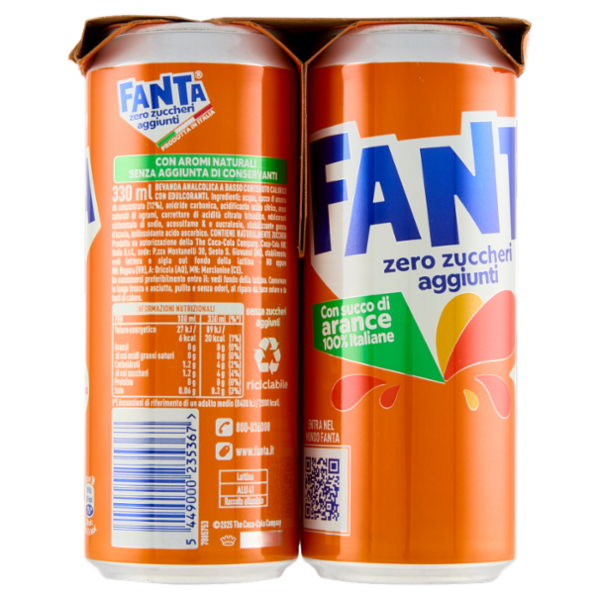 Fanta Zero Orange Can 6 x 33 cl