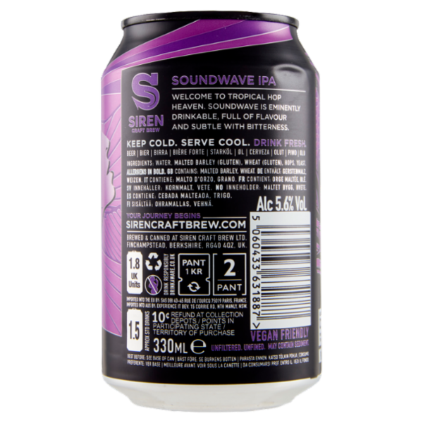 Siren Soundwave Ipa India Pale Ale 330 ML