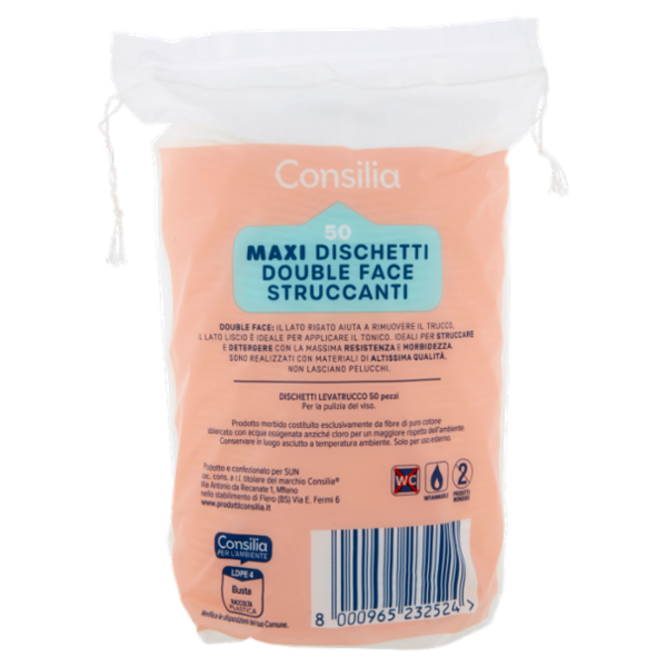 Consilia Dischetti Maxi Double Face Struccanti 50 pezzi