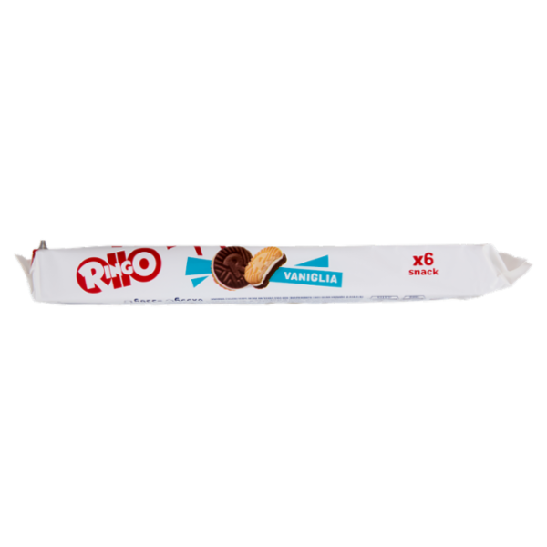 Ringo Vaniglia Biscotti Farciti con Crema Vaniglia Snack Merenda 6 porzioni 330g