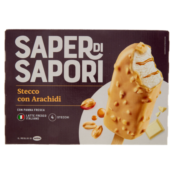 Selex Saper di Sapori 4 Gelati Stecco con Arachidi 260 g