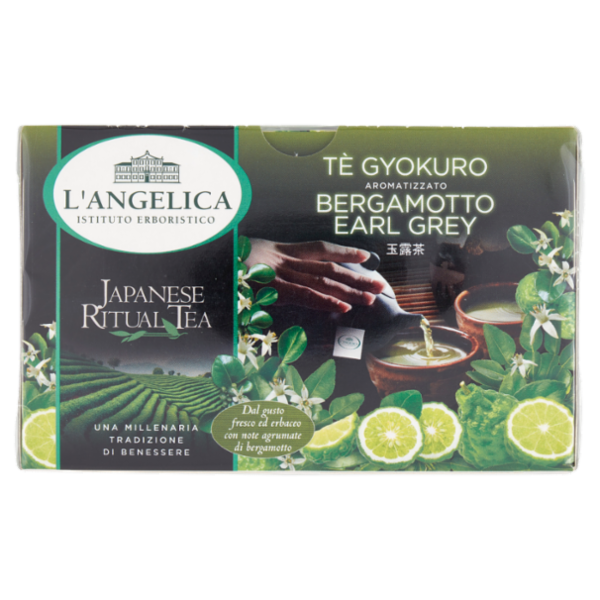 L'Angelica Japanese Ritual Tea Tè Gyokuro Aromatizzato Bergamotto Earl Grey 15 Filtri 22,5 g