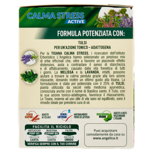 L'Angelica Le Tisane Calma Stress Active 18 Filtri 34,2 g
