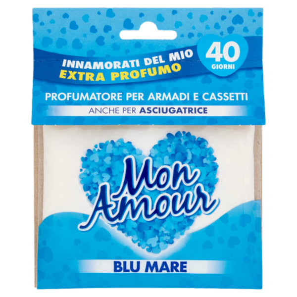 Mon Amour Profumatore per Armadi e Cassetti Blu Mare 12 g