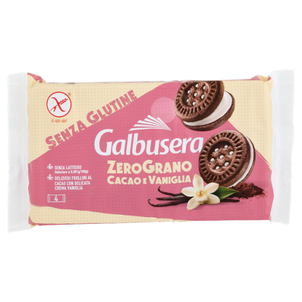Galbusera ZeroGrano Cacao e Vaniglia Senza Glutine 4 x 40 g