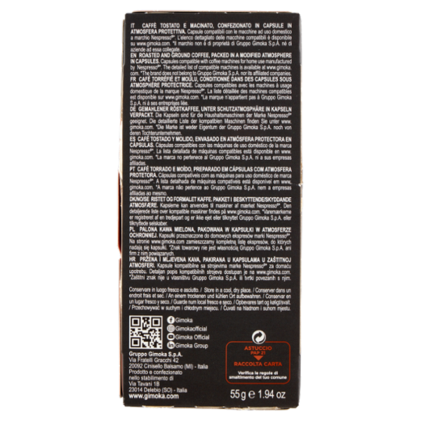 Gimoka Espresso Classico Compatibile Nespresso* 10 Capsule 55 g