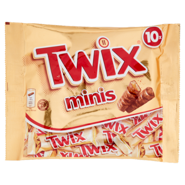 Twix Minis Barrette Snack al Cioccolato con Caramello 227 g