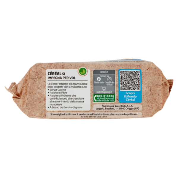 Céréal, Fette Proteiche ai Legumi, Integrali, Senza Glutine, Senza Lievito, Ricche di Fibre - 100 g