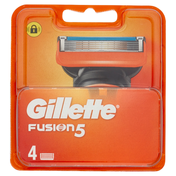 Gillette Lamette di Ricambio per Rasoio da Uomo Fusion5, 4 Ricariche
