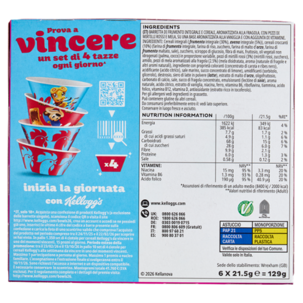 Kellogg's Special K Frutti Rossi 6 x 21,5 g