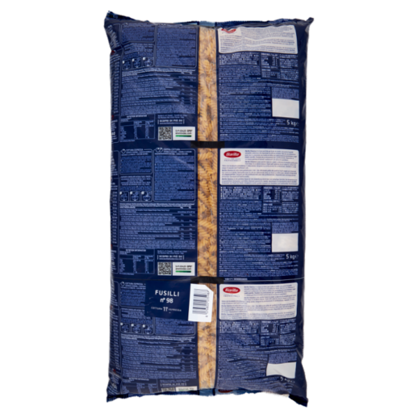 Barilla for Professionals Fusilli n°98 Pasta Classica Corta Catering Foodservice 5 kg