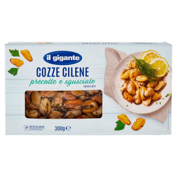 IL GIGANTE Cozze Cilene precotte e sgusciate Surgelate 300 g