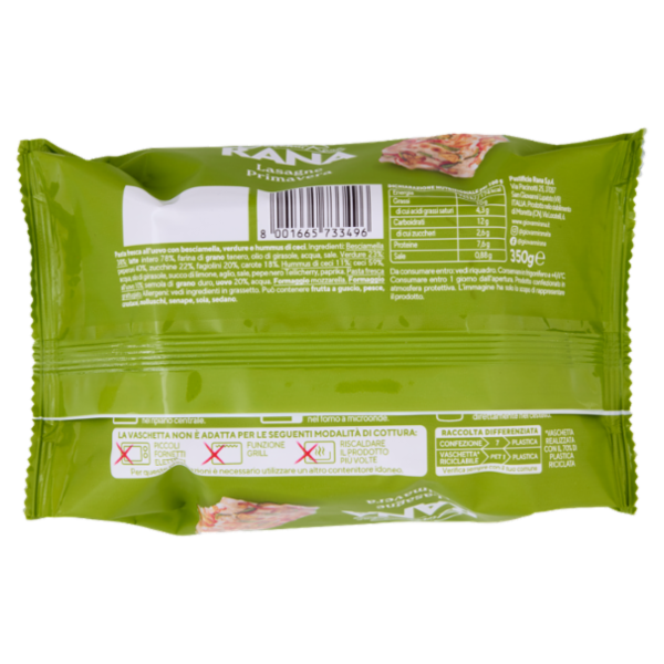 Giovanni Rana Lasagne Primavera Verdure e Hummus di Ceci 350 g
