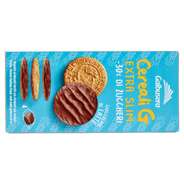 Galbusera Cereali G Extra Slim Cioccolato al Latte 4 x 30 g