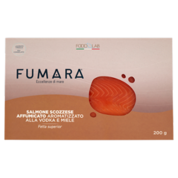 Fumara Salmone Scozzese Affumicato Aromatizzato Alla Vodka e Miele Fetta Superior 200 g