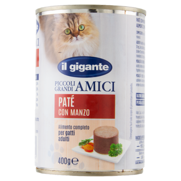 IL GIGANTE Piccoli Grandi Amici Paté con Manzo 400 g