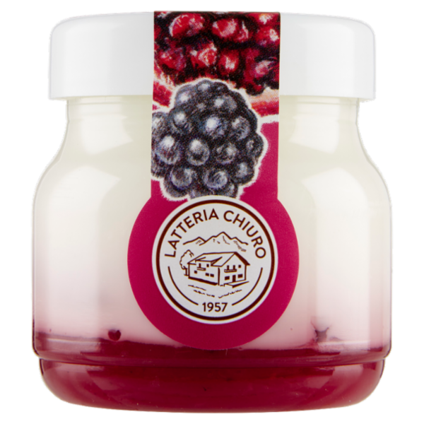 AlpiYò Yogurt di Valtellina Intero con confettura extra di Mora e Melograno 125 g