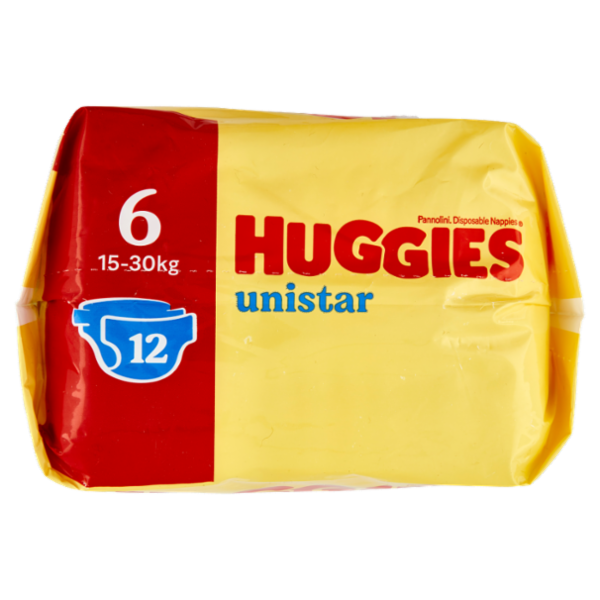 Huggies unistar Pannolini 6 15-30 Kg 12 pz