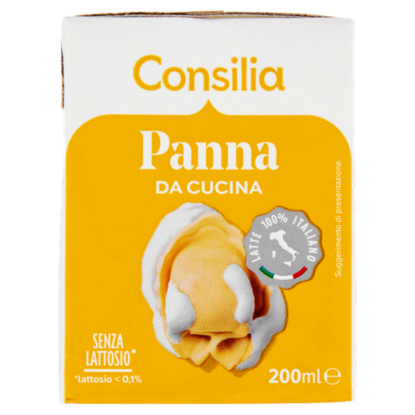 Consilia Panna da Cucina Uht Senza Lattosio 200 ml