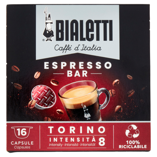 Bialetti Caffè d'Italia Espresso Bar Torino 16 Capsule 112 g