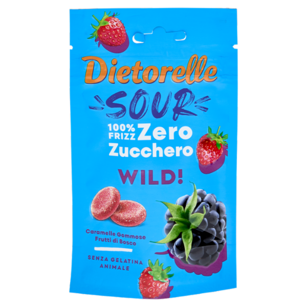 Dietorelle Sour Wild! Caramelle Gommose Frutti di Bosco 70 g
