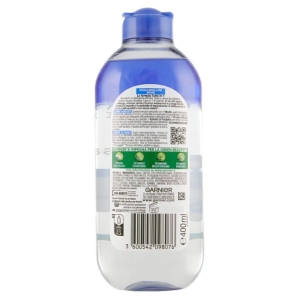 Garnier SkinActive Acqua Micellare Occhi Sensibili, Strucca Deterge Rilassa Senza Risciacquo 400 ml