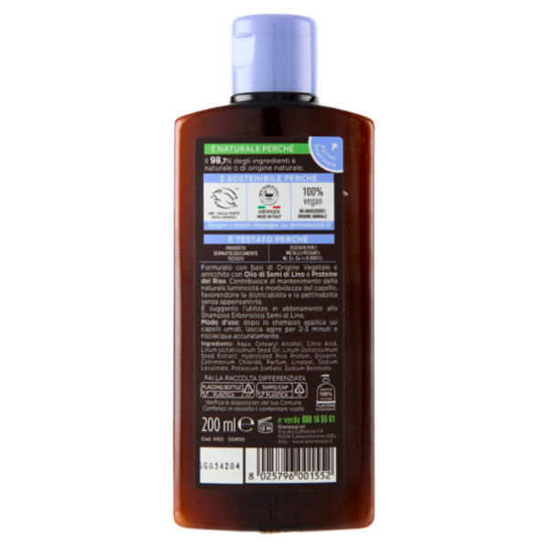 I Provenzali Balsamo Erboristico Districante Semi di Lino Capelli Fragili e Spenti 200 ml