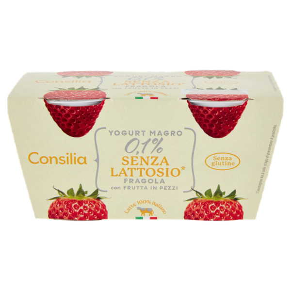 Consilia Yogurt Magro Senza Lattosio Fragola 2x125 g