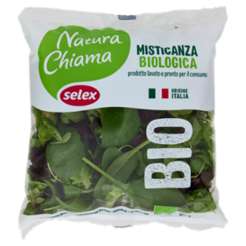 Selex Natura Chiama Misticanza Lavata e Pronta Per Il Consumo Biologica 100 g