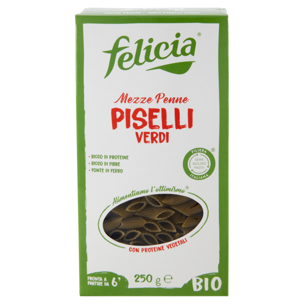 felicia Mezze Penne Piselli Verdi Bio 250 g