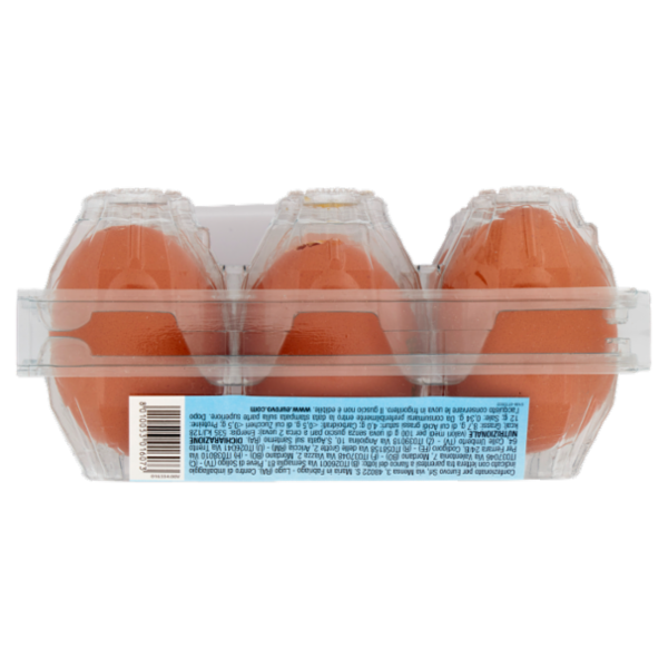 L'Uovo del Podere 6 uova Fresche Medie da Allevamento a Terra 100% Italiane