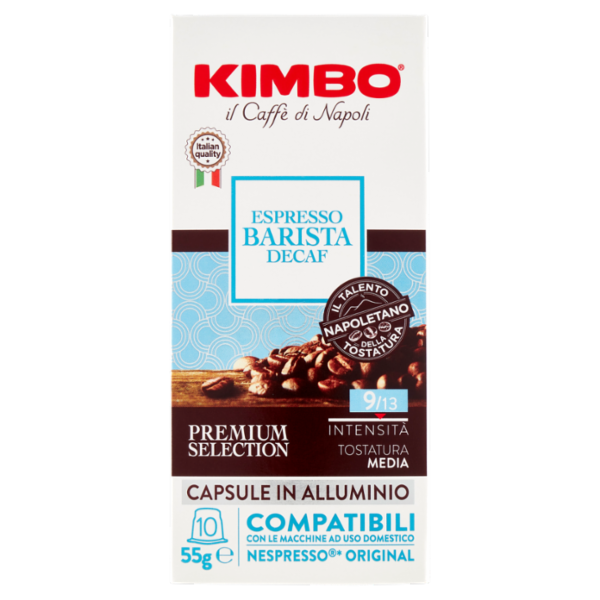 Kimbo Espresso Barista Decaf Capsule Compatibili con le Macchine Nespresso* 10 x 5.5 g