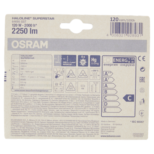 Osram Haloline Superstar 120W R7s