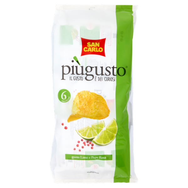 San Carlo piùgusto gusto Lime e Pepe Rosa 6 x 25 g