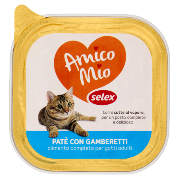 Selex Amico Mio Paté per Gatto con Gamberetti 100 g