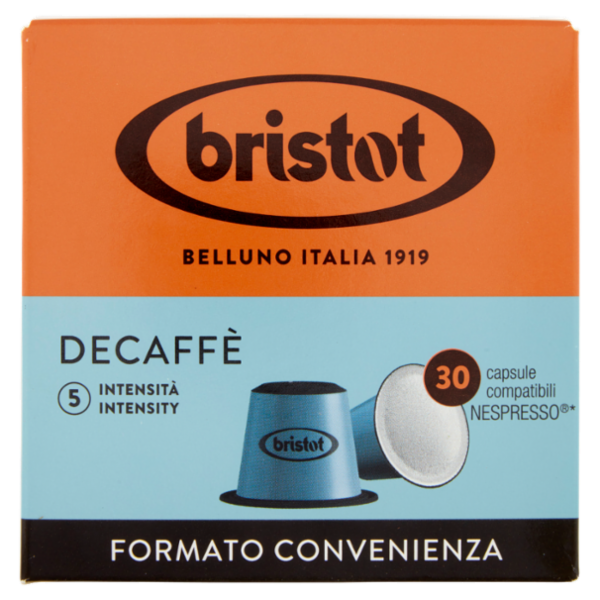 bristot Decaffè 30 capsule compatibili Nespresso* 165 g