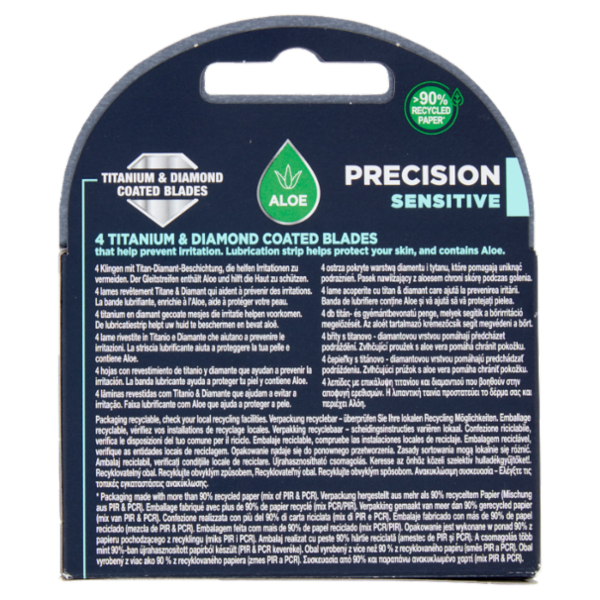 Wilkinson Sword Quattro Essential 4 Sensitive Lame x4