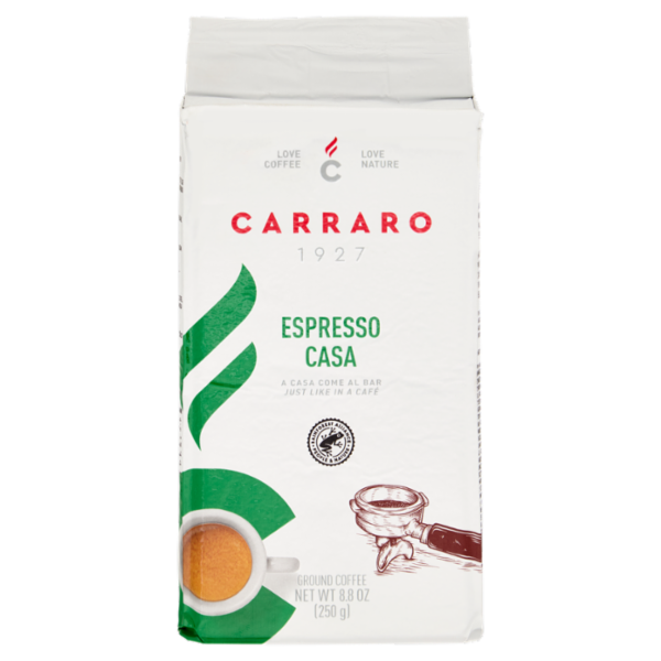 Carraro Espresso Casa Ground Coffee 250 g
