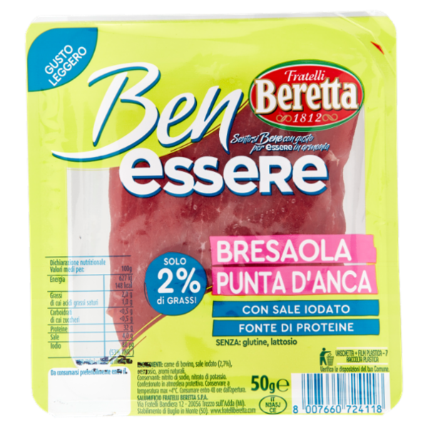 Fratelli Beretta Ben essere Bresaola Punta d'Anca 50 g